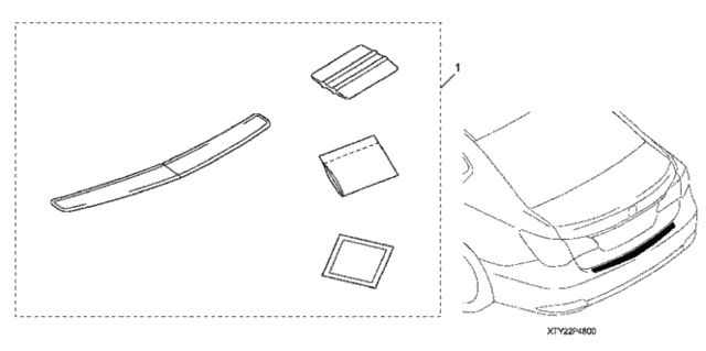Rear Bumper Applique for 2015 Acura RLX #0