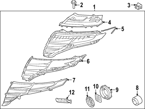 Daytime Running Lamp Components for 2022 Hyundai Tucson #1