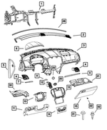 1JQ67LC5AK - Interior Trim: Defroster Grille for Mopar Image