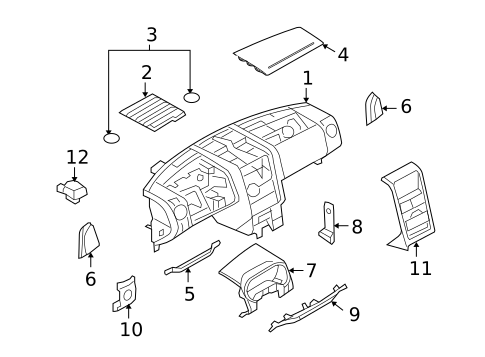 Instrument Panel Components for 2010 Ford Explorer Sport Trac #0
