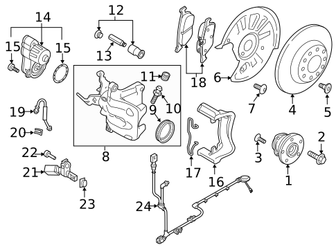 Rear Brakes for 2022 Volkswagen Tiguan #1