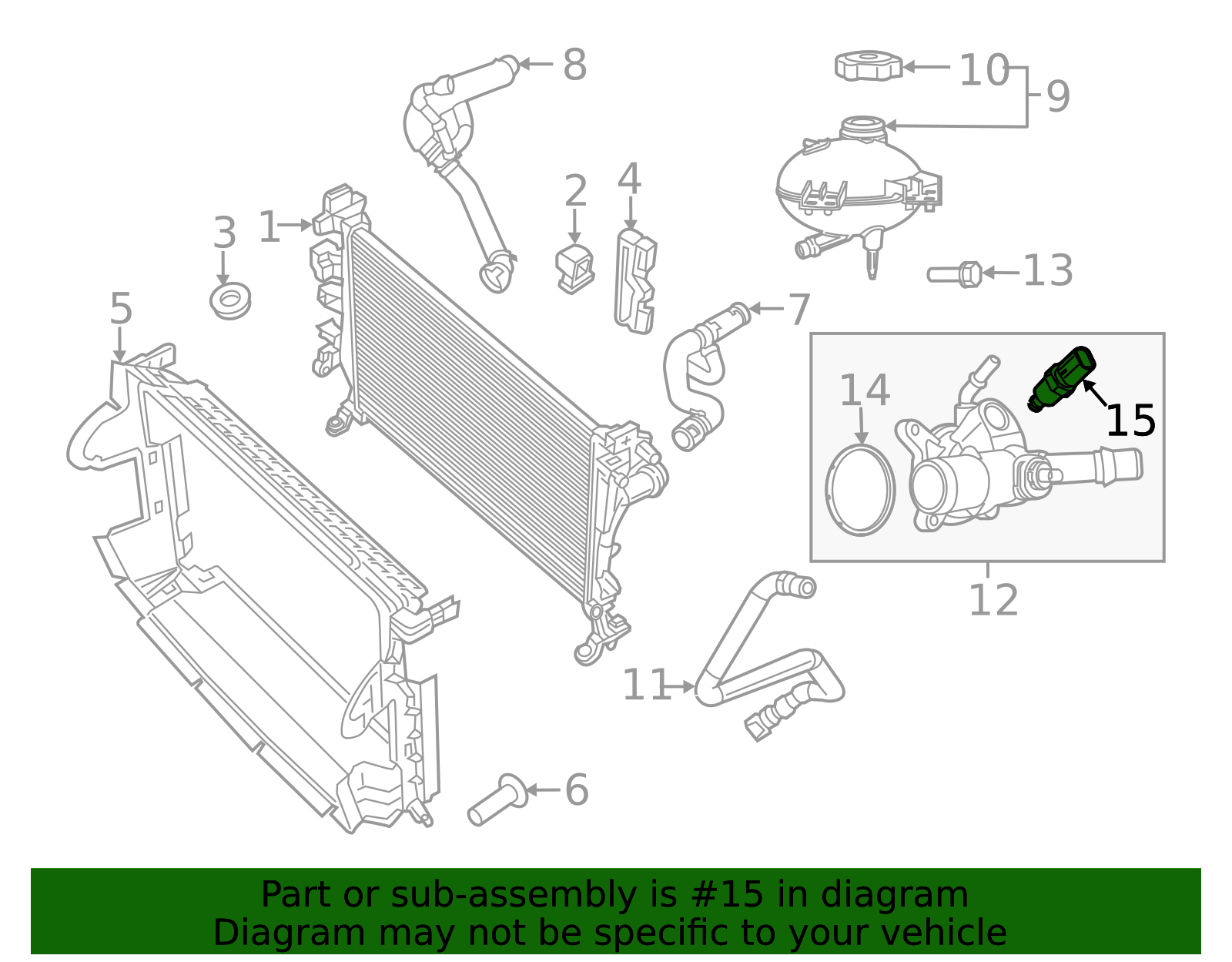 Engine Coolant Temperature Sensor 5149077AB – For Dodge Chrysler Jeep Ram 2-Pin