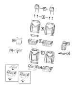 68272253AA - Interior Trim: Seat Back Foam, Left for Mopar Image
