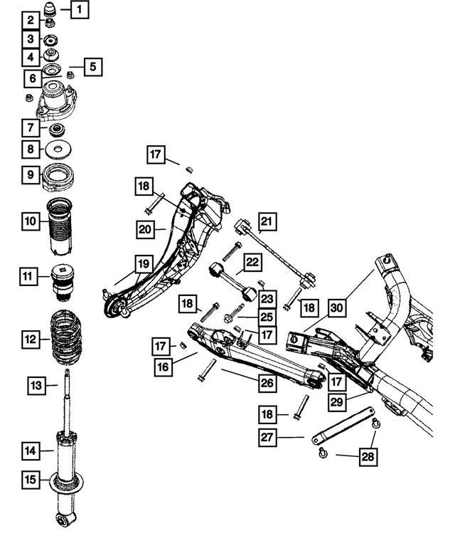 « 5105894AD – Rear Suspension : Hélicoïdal Arrière Ressort, Côté Droit Arrière pour Mopar Image »