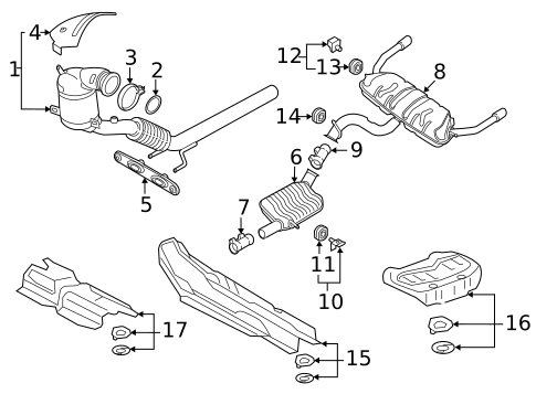 Brackets, Flanges & Hangers for 2026 Audi A3 Quattro #0