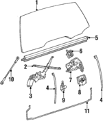 1718441 - Body: Belt Weather-strip for Buick: Electra, LeSabre | Chevrolet: Caprice, Impala | Oldsmobile: Custom Cruiser | Pontiac: Parisienne, Safari Image