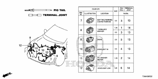 Electrical Connectors (FR.) (3) for 2017 Honda Accord #0