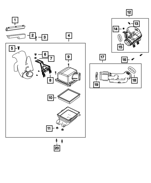Air Cleaner for 2012 Dodge Journey #1