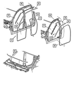 68031800AA - Body Sheet Metal Except Doors: Bodyside Seal Retainer, Right for Dodge: Ram 1500, Ram 2500, Ram 3500 Image