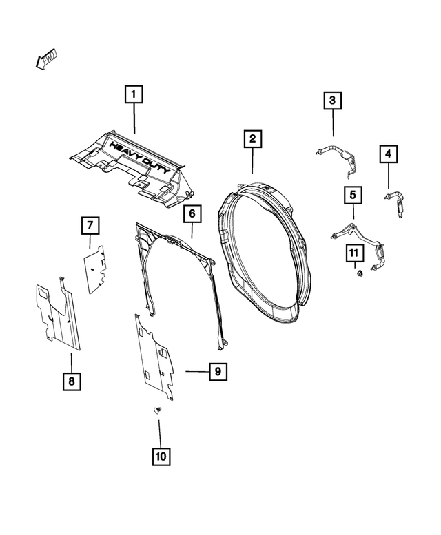 52014743AA - Cooling: Radiator Side Air Seal, Left for Mopar Image
