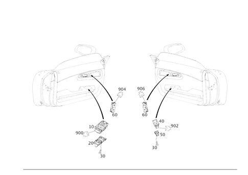 Switch in Front Door Lining for 2018 Mercedes-Benz AMG GT R #0