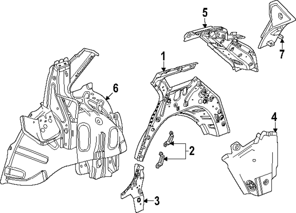 2024-2025 Chevrolet Blazer EV Rear Extension 26428768 | TascaParts.com