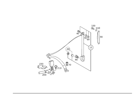 Rear Seat Safety Belt for 1999 Mercedes-Benz C230 #0