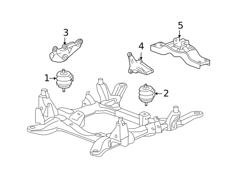 Engine & Trans Mounting for 2005 Cadillac STS #0