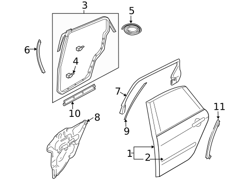 Door & Components for 2010 INFINITI M45 #0