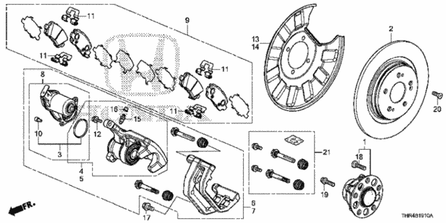 Rear Brake for 2021 Honda Odyssey #0