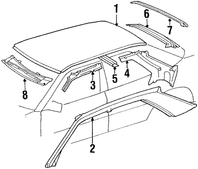 1246500109 - Body: Roof Panel for Mercedes-Benz Image