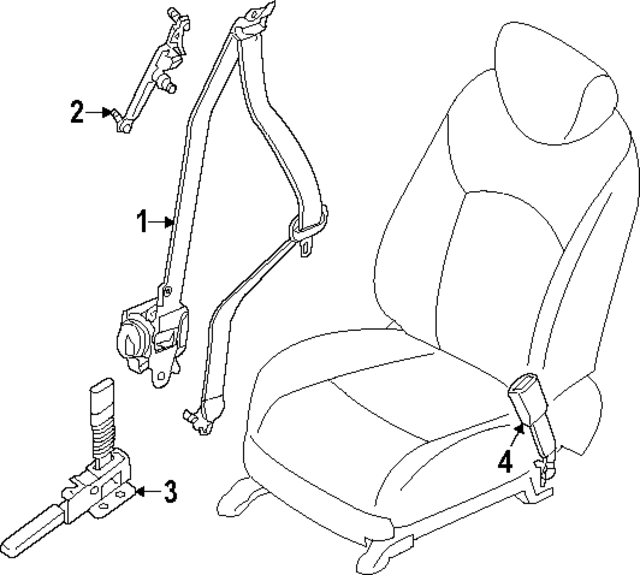 868847JA1A - Electrical: Belt &amp; Retractor for INFINITI: QX80 Image