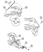 4860677AH - Body Sheet Metal Except Doors: Hood Prop Rod for Mopar Image