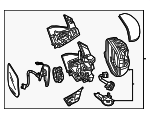 76200T6ZA11ZA - Body: Mirror Assembly for Honda: Ridgeline Image
