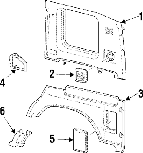 Interior Trim - Quarter Panels for 1999 Acura SLX #0