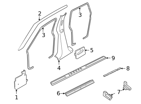 Interior Trim - Pillars for 2001 Jaguar XJ8 #0