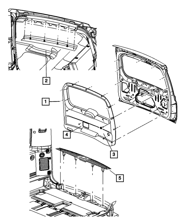5JP17BD1AC - Interior Trim: Rear Header Molding for Mopar Image