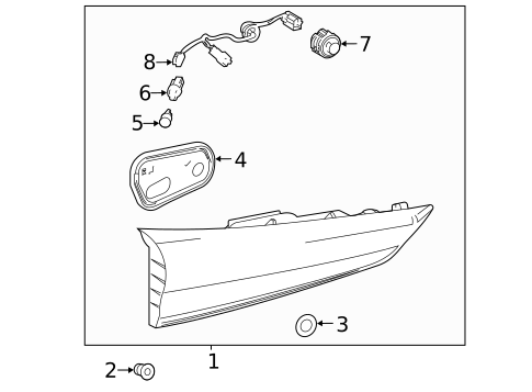 Backup Lamps for 2021 Toyota Highlander #0