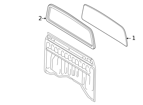 Glass & Hardware - Back for 2004 Toyota Tacoma #1