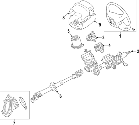 Steering Wheel for 2019 Toyota Highlander #0