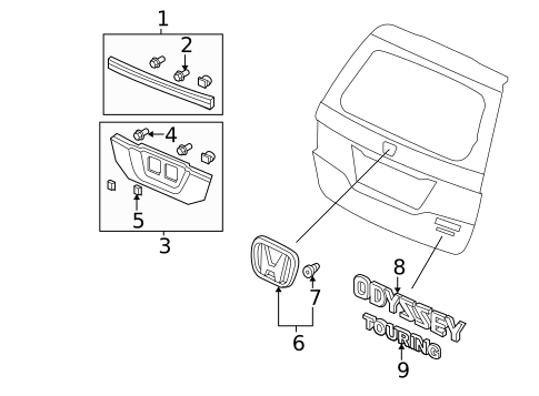 Exterior Trim - Lift Gate for 2008 Honda Odyssey #0