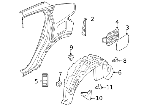 Quarter Panel & Components for 2025 Volvo EC40 #2