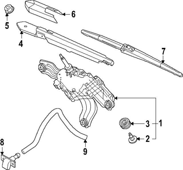 988014H001 - : Wiper Arm for Hyundai Image