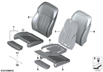 52107412682 - Seats: Cover, Comfort Seat, Perf. Leather for BMW Image