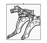 XR832911 - Body: Inner Panel Assembly for Jaguar Image