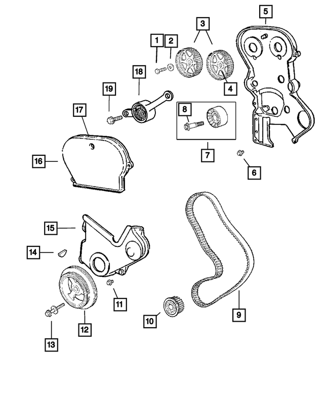 6502926 - Engine 2.4L Four Cylinder: Hex Flange Head Bolt for Mopar Image