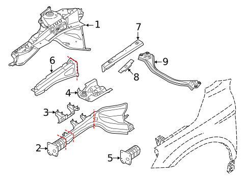 Structural Components & Rails for 2016 Volvo XC60 #0