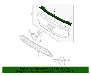 2022-2026 Volvo Grille Seal 32337614 | Volvo Parts Catalog