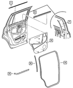 55364080AD - Doors and Related Parts: Rear Door Seal, Right for Mopar Image