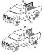 5HC19PR4AA - Exterior Ornamentation: Front Door Molding, Left for Mopar Image