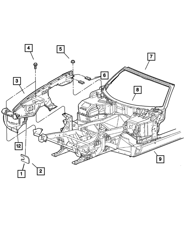 35022111 - Body Sheet Metal Except Doors: Fender Spacer for Mopar Image