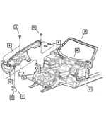 4865495AA - Body Sheet Metal Except Doors: Dash Panel for Mopar Image