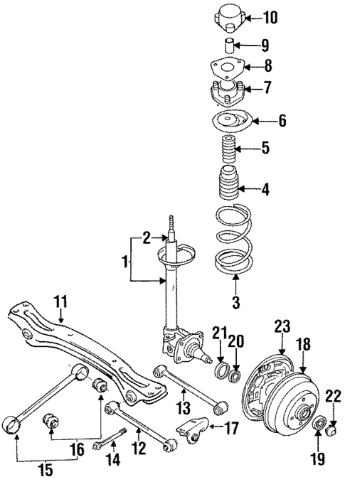 Rear Suspension for 1988 Nissan Stanza #0