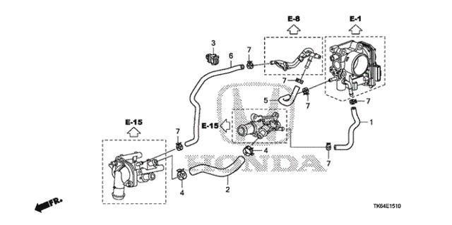 Water Hose for 2012 Honda Fit #0