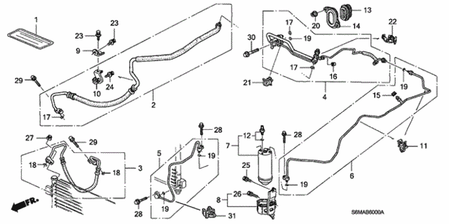 A/C Hoses - Pipes for 2006 Acura RSX #0