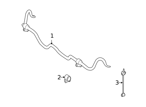 Stabilizer Bar & Components for 2013 Mercedes-Benz S 350 #1