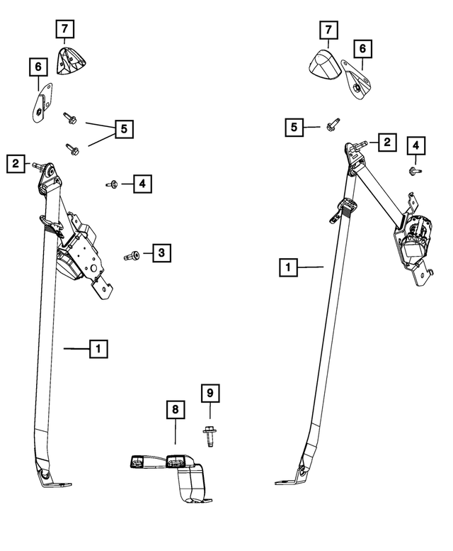 6509931AA - Restraints: Shoulder Pan Head Screw for Mopar Image image