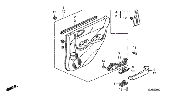 Rear Door Lining for 2008 Honda Fit #0
