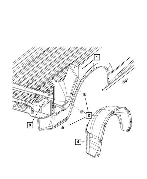 Aperture Panel, Pillar Supports and Cab Back  for 2018 Ram 2500 #3