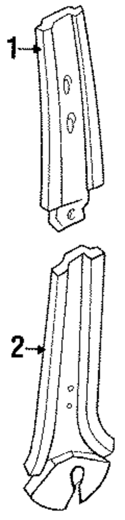 Interior Trim - Pillars for 1989 Mercury Tracer #0